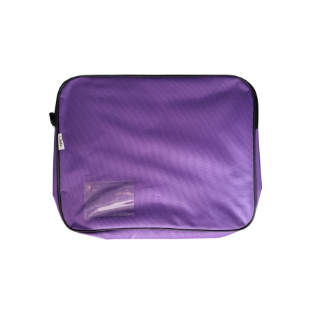 Book Bag Canvas Purple Gusset