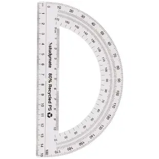Protractor 180 Degrees 15cm