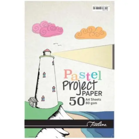 Project Pad Pastel A4 80gr Asstd 50 shts