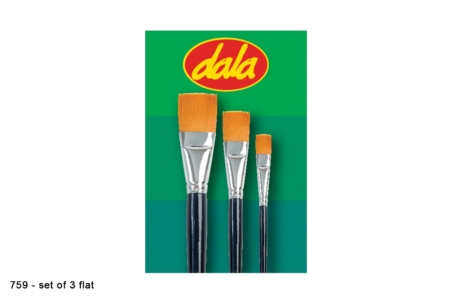 Paint Brush Set 759 Flat Set 3